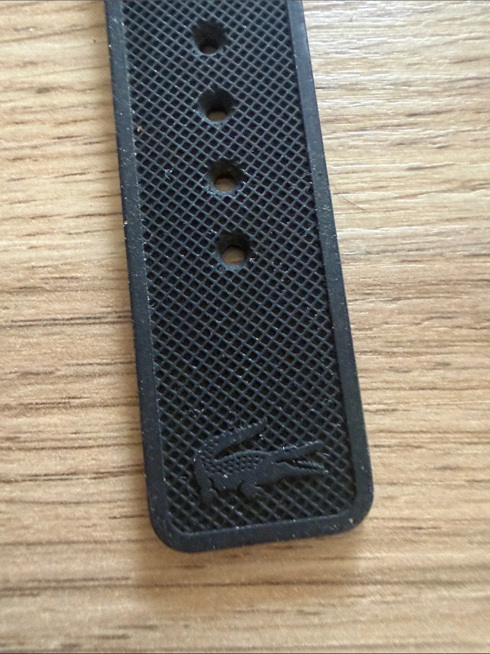 Lacoste Black Watch with Green Crocodile Accent